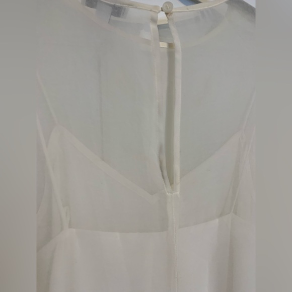 Nordstrom Elegant White Long Sleeve Pleated Dress - Picture 7 of 8
